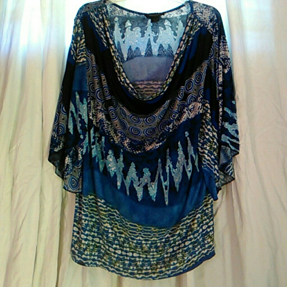 Ashley Stewart swooped neck blouse